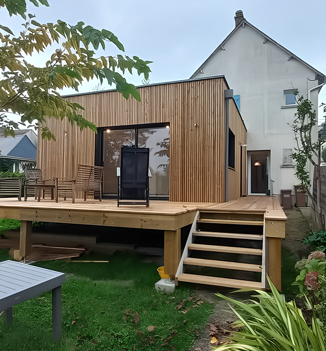 Urvoy Bois Charpentier A Saint Senoux Pres De Rennes Terrasse Bois